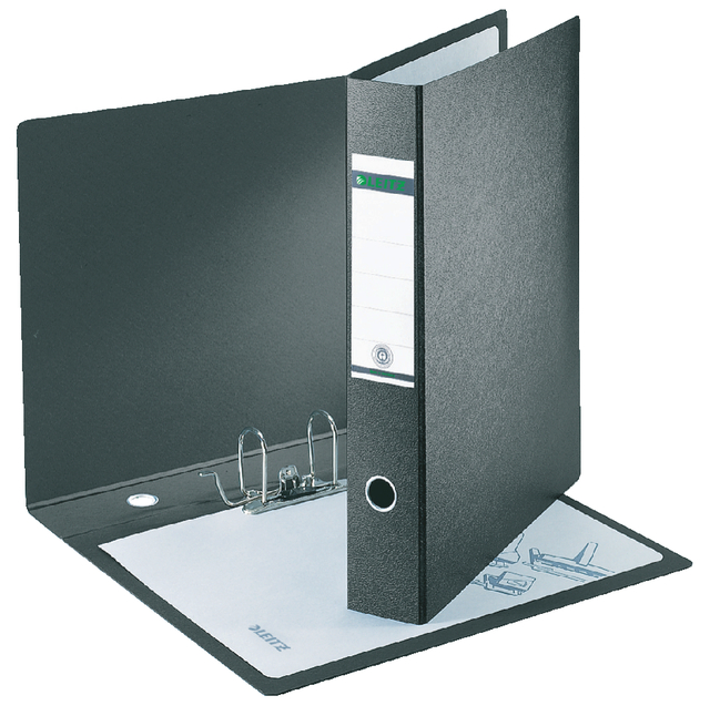 Ordner Leitz 1072 180° zonder sleuven en randbeschermers 77mm karton A3 recht zwart Ordner Leitz 1072 180° zonder sleuven en randbeschermers 77mm karton A3 recht zwart