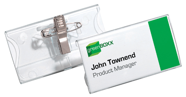 Acrylbadge Durable met combiklem 40x75mm Acrylbadge Durable met combiklem 40x75mm