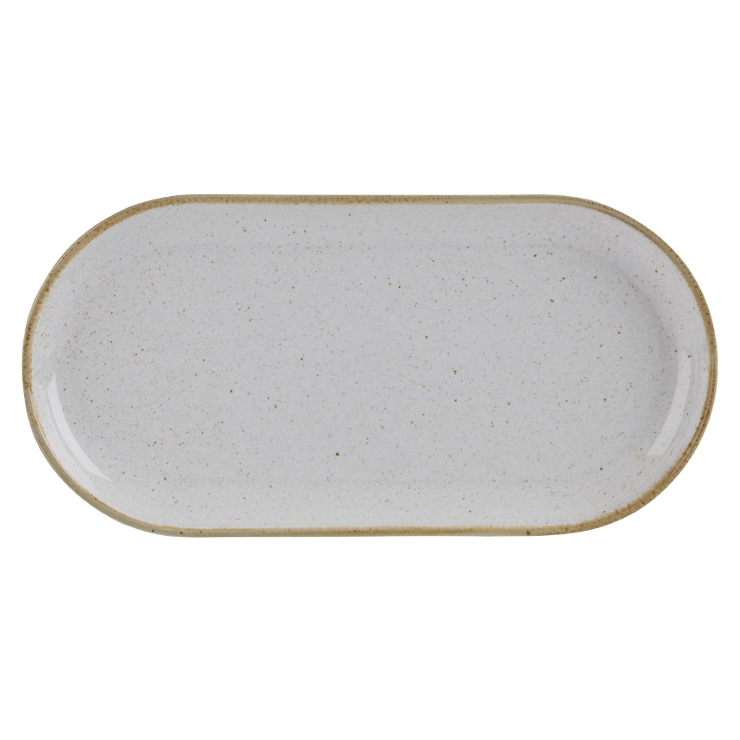 Smal ovaal bord Stone 30 cm 6 stuks
