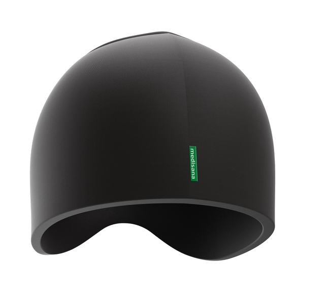 fietshelm, zwarte helm, gladde buitenschaal, groene label