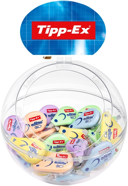 Tipp-Ex, inkt, glazen bol, gum, kledinglolly?