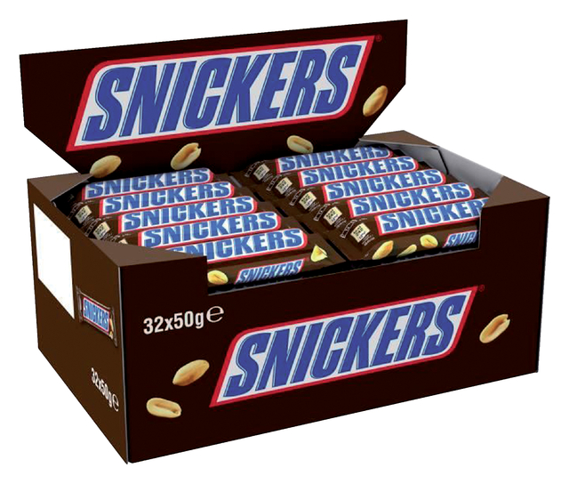Snoep Snickers reep 32x50 gram Snoep Snickers reep 32x50 gram