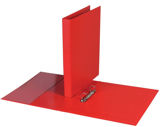 Ringband Quantore A4 2-rings D-mech 20mm PP rood Ringband Quantore A4 2-rings D-mech 20mm PP rood