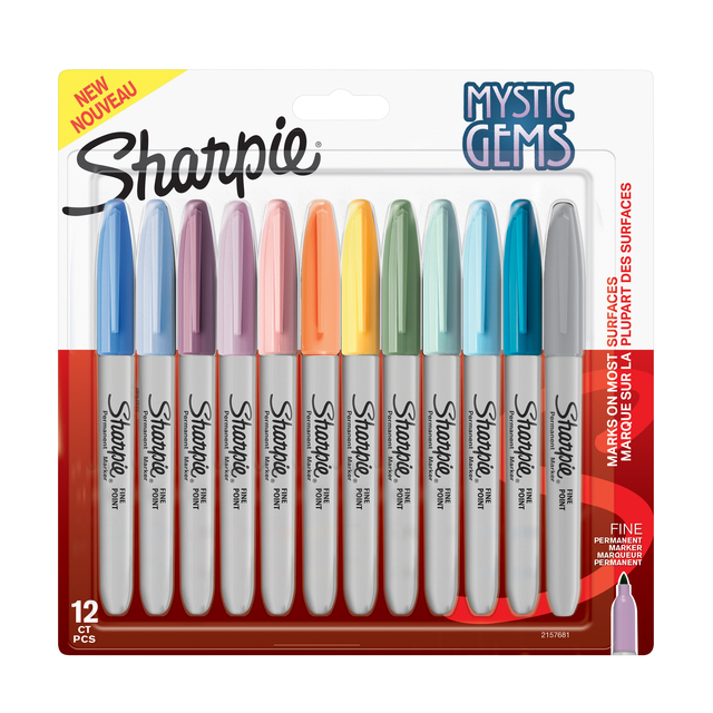 Viltstift Sharpie rond Mystic Gems assorti blister à 12 stuks Viltstift Sharpie rond Mystic Gems assorti blister à 12 stuks