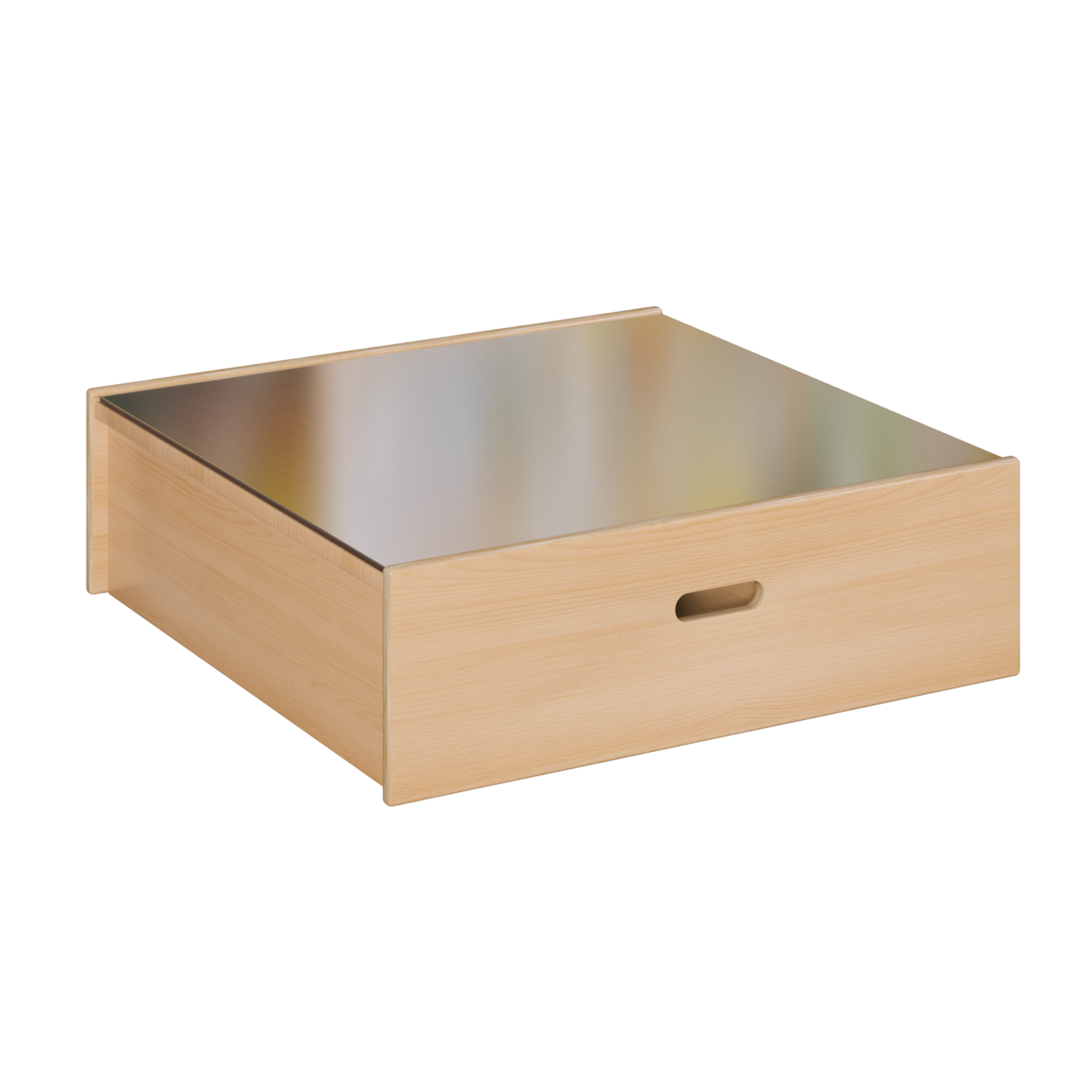 Speelplatform "Mirror" - platform als stabiele multiplexconstructie, speelplatform met spiegel, afmetingen B/H/D: 78x24x78 cm
