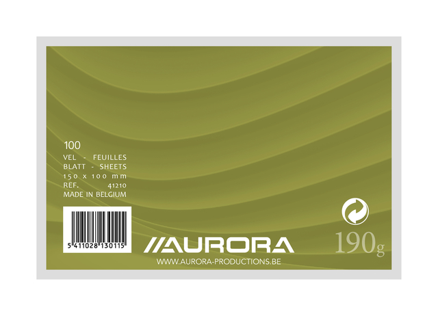 Systeemkaart Aurora 150x100mm blanco 190gr wit 100 vel Systeemkaart Aurora 150x100mm blanco 190gr wit 100 vel