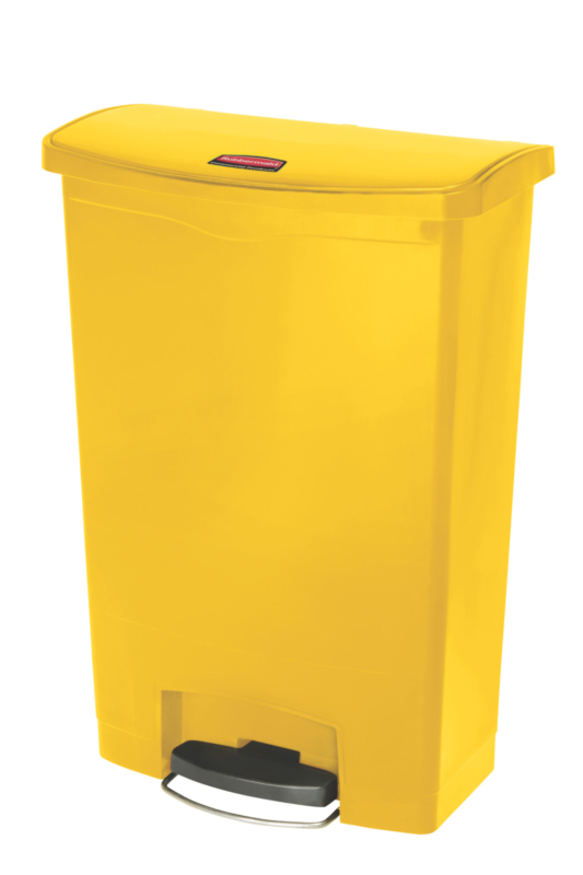 Rubbermaid Slim Jim Step On Container 90ltr Geel per stuk