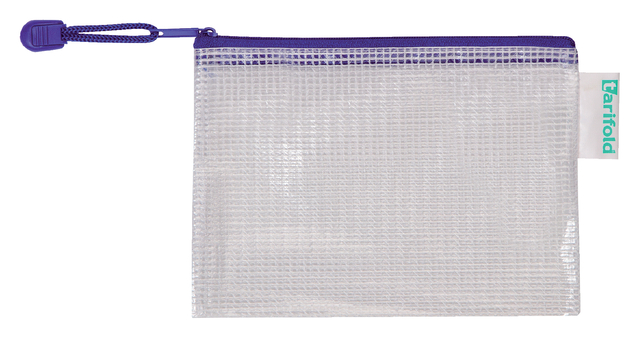 Opbergtas Tarifold met rits 175x125mm PVC blauw Opbergtas Tarifold met rits 175x125mm PVC blauw