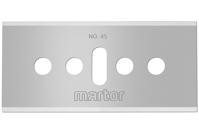 Reservemes Martor rechthoekig nr. 45 10 stuks Reservemes Martor rechthoekig nr. 45 10 stuks