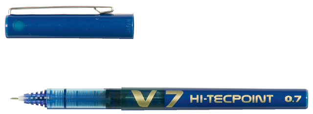 Rollerpen PILOT Hi-Tecpoint V7 medium blauw Rollerpen PILOT Hi-Tecpoint V7 medium blauw