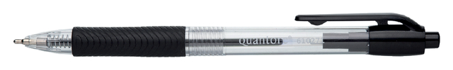 Balpen Quantore Grip drukknop zwart medium Balpen Quantore Grip drukknop zwart medium