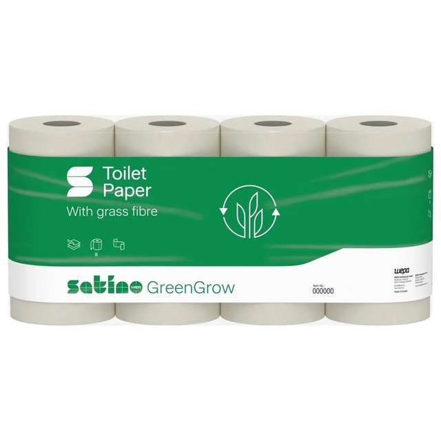 Toiletpapier Satino MT1 GreenGrow 3-laags 8x250vel naturel 079870