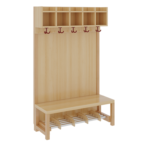 Complete kledingkast met een simpele rij planken
