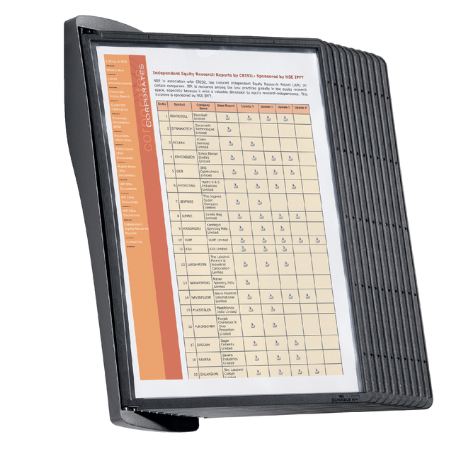 Wandstandaard Durable 5854 Sherpa Style met 10-tassen zwart Wandstandaard Durable 5854 Sherpa Style met 10-tassen zwart