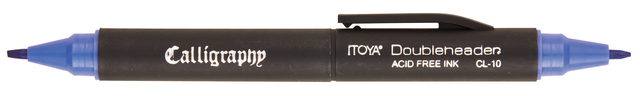 Kalligrafiepen Itoya CL-10 1.5 èn 3.0mm blauw Kalligrafiepen Itoya CL-10 1.5 èn 3.0mm blauw