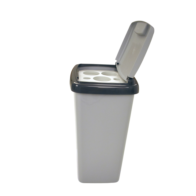 Afvalbak Vepa Bins bekerinzet 5-gaats 50 liter grijs