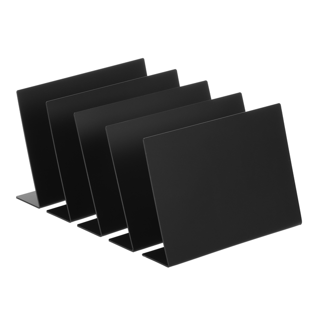 black cards, card stand, desktop stand, slim profile, set of five
