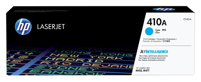 Tonercartridge HP CF411A 410A blauw Tonercartridge HP CF411A 410A blauw