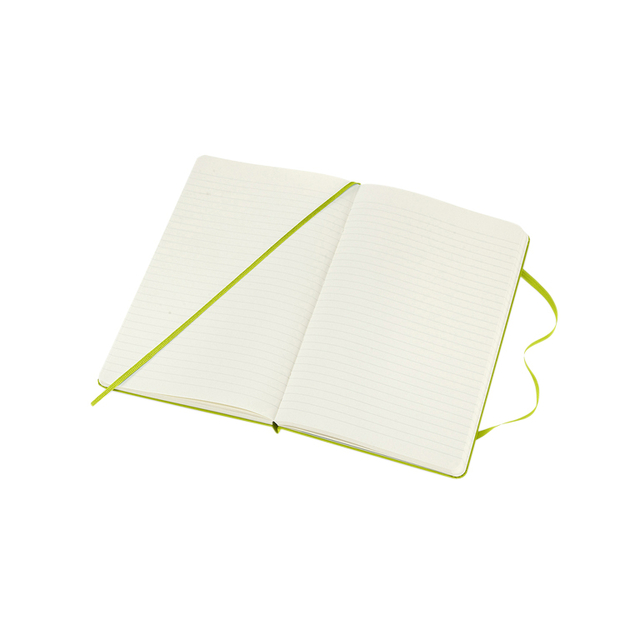 Notitieboek Moleskine large 130x210mm lijn hard cover lemon green