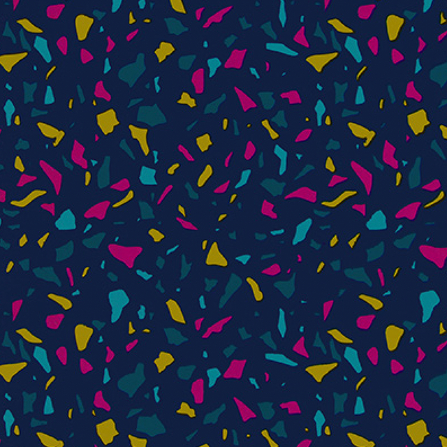 abstract patroon, confetti, donkerblauw, gekleurde fragmenten, brushstrokes