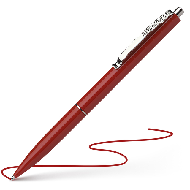 balpen, rollerpen, rode kleur, metalen clip, dunne punt