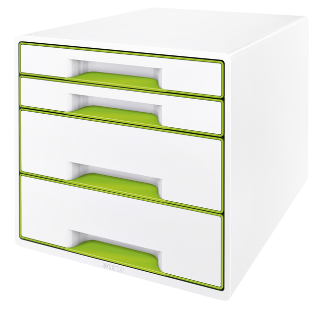 Ladenblok Leitz WOW CUBE 4 laden wit/groen Ladenblok Leitz WOW CUBE 4 laden wit/groen