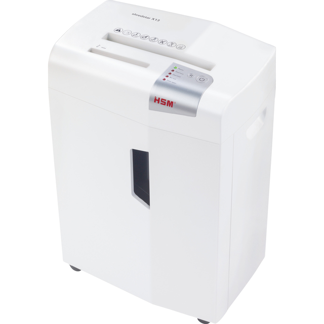 papiervernietiger, kantoorapparaat, model X13, afvalbak, wit