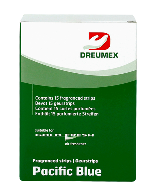 Luchtverfrisser Dreumex Gold Fresh Pacific Blue 15 strips Luchtverfrisser Dreumex Gold Fresh Pacific Blue 15 strips