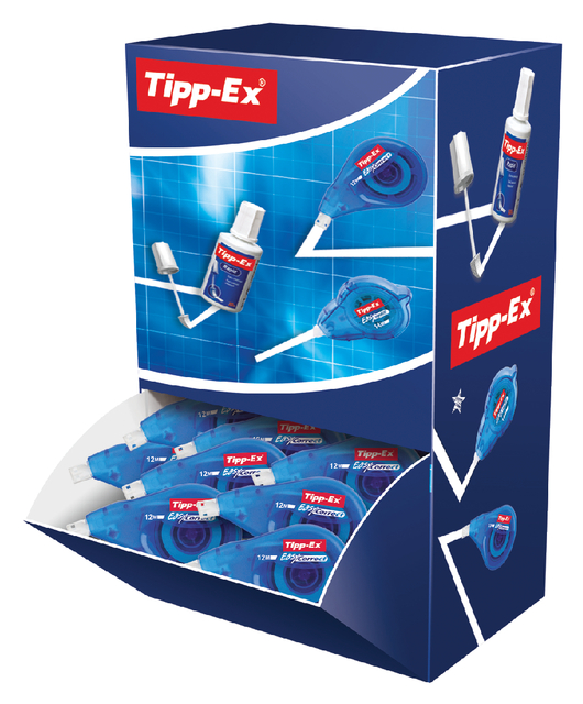 Correctietape Tipp-Ex easy zijwaarts 4.2mmx12m doos à 15+5 gratis Correctietape Tipp-Ex easy zijwaarts 4.2mmx12m doos à 15+5 gratis