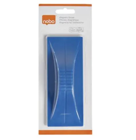 Whiteboardwisser Nobo magnetisch blauw per stuk