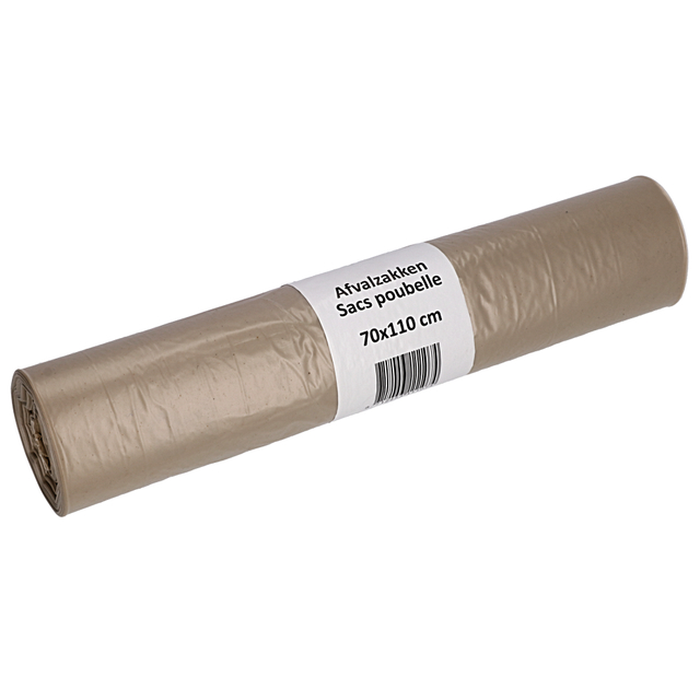 Afvalzak Cleaninq 70x110cm LDPE recycled T50 120L transparant Afvalzak Cleaninq 70x110cm LDPE recycled T50 120L transparant