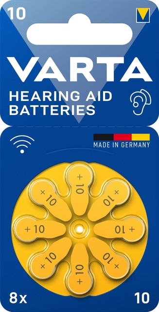 gehoorapparaat, batterij, knop, schijf, geel