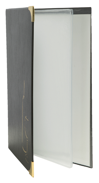 Wijnkaart Securit 4 x 2 tassen zwart Wijnkaart Securit 4 x 2 tassen zwart