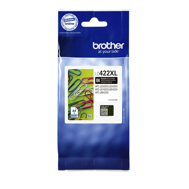 Inktcartridge Brother LC-422XLBK zwart Inktcartridge Brother LC-422XLBK zwart