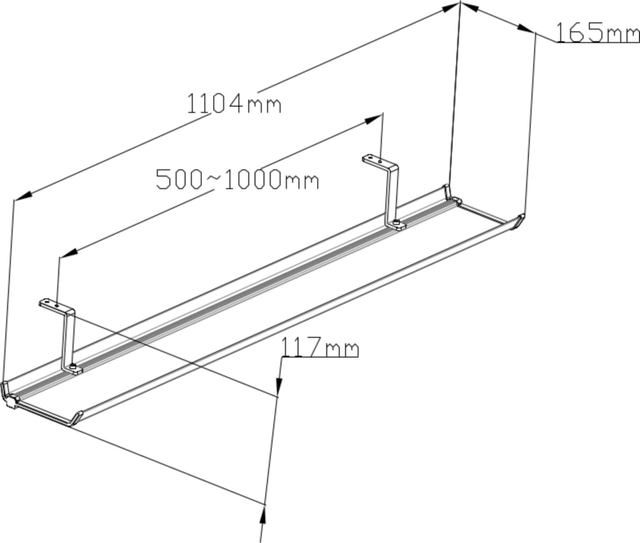 onderstel, profiel, metalen frame, montagegreep, Lengteverstelling