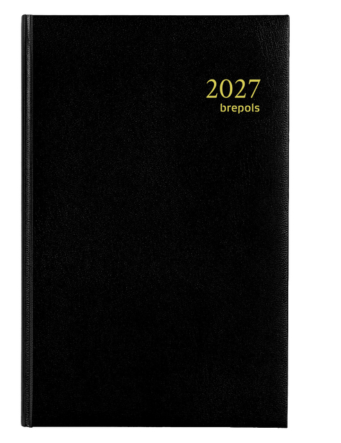 notitieboek, zwart, leer, A4, 2027
