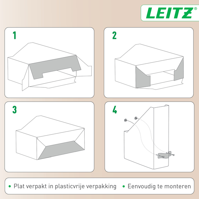 kartonverpakking, doos, taped, snijrand, groen logo