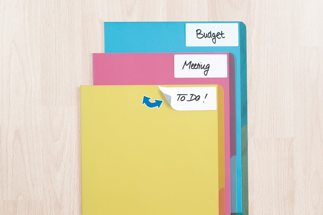A4 mappen, Gekleurde mappen, Tab label, To-do map, Post-it notitie