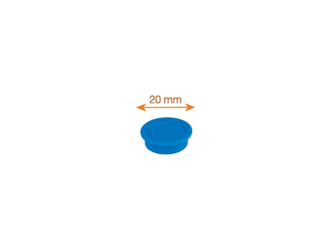 Magneet Nobo 20mm blauw 8 stuks