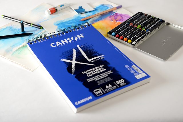 Aquarelblok Canson  XL Mix Media  A3 300gr spiraal 30 vel
