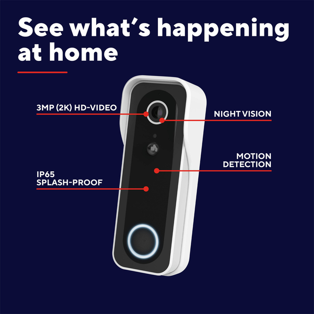 camera, deurbel, HD-video, nachtzicht, bewegingsdetectie