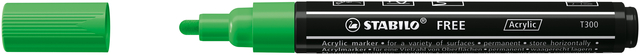 Acrylmarker STABILO  Free Acrylic T300 bladgroen Acrylmarker STABILO  Free Acrylic T300 bladgroen