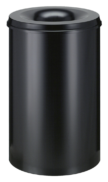 Papierbak met vlamdover Vepabins 110liter zwart Papierbak met vlamdover Vepabins 110liter zwart