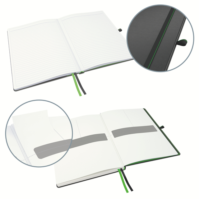 Notitieboek Leitz Complete A4 lijn 160 pagina's 100gr zwart
