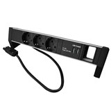 Plenty Prolink Desktop PDU 3 x Type F met 2 x USB lader 4.2 A en leeg module Plenty Prolink Desktop PDU 3 x Type F met 2 x USB lader 4.2 A en leeg module