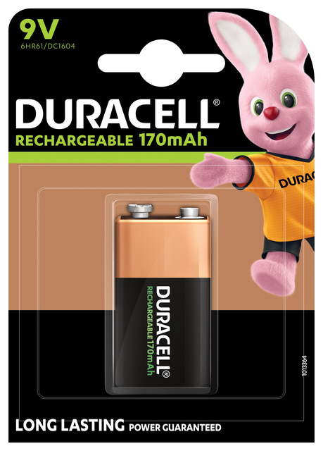 Batterij oplaadbaar Duracell 1x9Volt 170mAh Plus Batterij oplaadbaar Duracell 1x9Volt 170mAh Plus