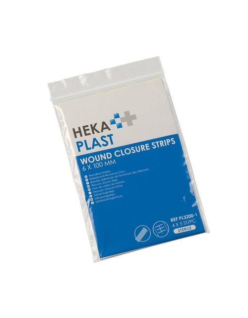 wondsluiting strips, medische tape, steriele strips, 6 x 100 mm, HEKA PLAST