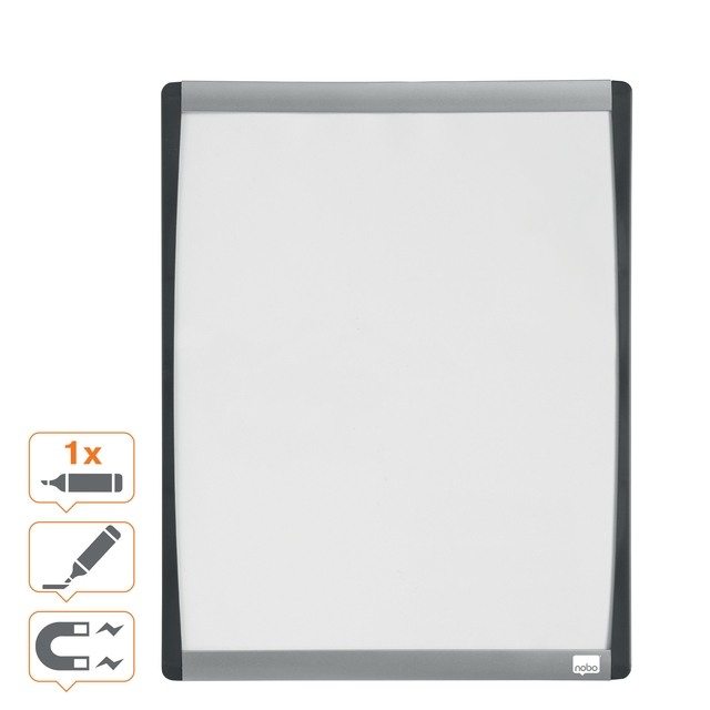 Whiteboard Nobo 35.5x28cm gewelfd