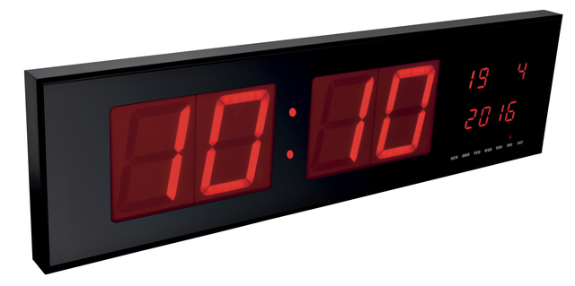 Wandklok Perel met LED display Wandklok Perel met LED display