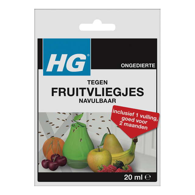 Fruitvliegjesval HG HGX met 1 navulling 20ml Fruitvliegjesval HG HGX met 1 navulling 20ml
